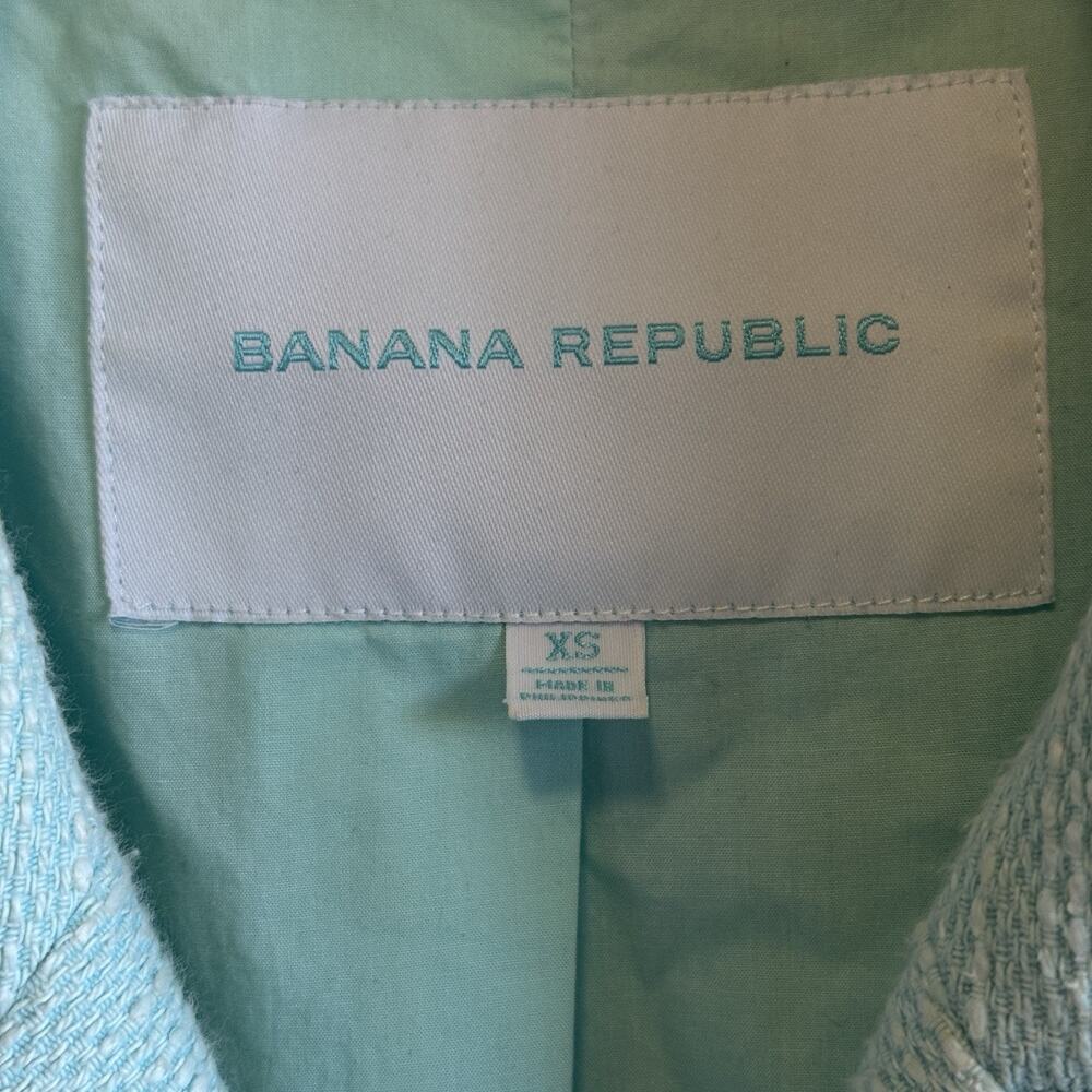Vtg Banana Republic Women Aqua Green Coat As Seen On Rory Gilmore Size XS Y2K - Picture 9 of 11
